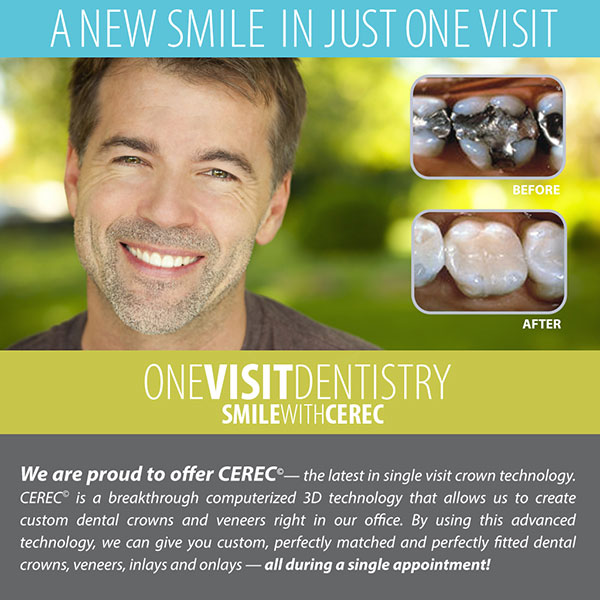 One visit crowns Dean Cosmetic Dentistry